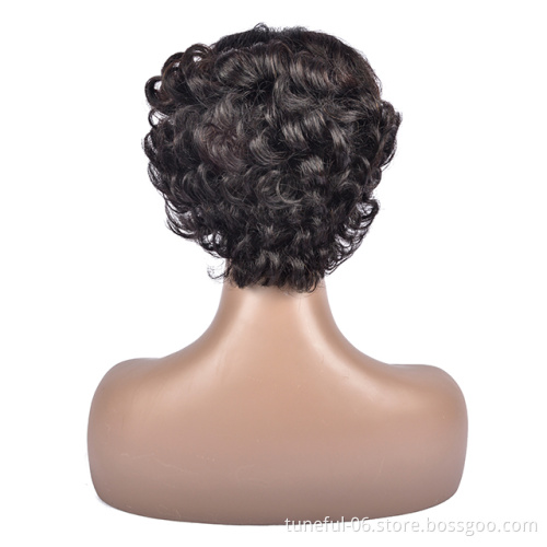Tuneful 2021 New products 100% Brazilian hair 19057 short bob lace frontal wig pre-plucked virgin human hair wig for black